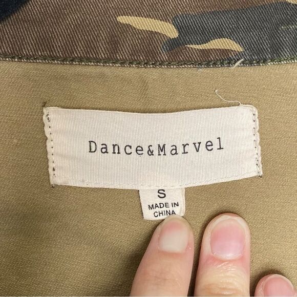 Dance & Marvel Green Camo Zippered Utility Jacket w/Pockets Small oversized - Picture 4 of 10